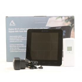 Max Home MX6036B WLAN-Wetterstation Wifi Temperatur Luftfeuchtigkeit 5-Tage-Wettervorhersage digital schwarz (269369)