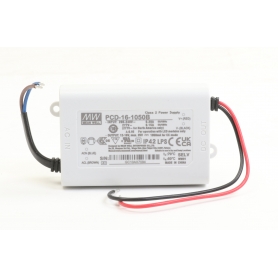 Mean Well PCD-16-1050B LED Treiber Trafo Netzteil Konstantstrom PFC-Schaltkreis dimmbar 16W 1,05A 12-16 V/DC weiß (270586)