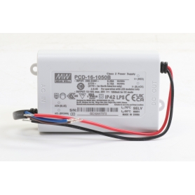 Mean Well PCD-16-1050B LED Treiber Trafo Netzteil Konstantstrom PFC-Schaltkreis dimmbar 16W 1,05A 12-16 V/DC weiß (270605)