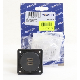 Movera Berker Integro FLow/Pure Doppel USB-Ladesteckdose USB-Buchsen Typ A Camping Wohnwagen Wohnmobil 230V anthrazit (270607)