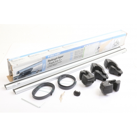 Fischer 1 Paar TopLine L Fahrrad Lastenträger Dachträger Grundträger Relingträger 1,20m 119x14,5x7,5cm (269468)