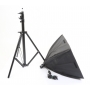 Set aus Dauerlicht mit Stativ ca. 2 Meter hoch und Softbox 60x40 cm (271229)