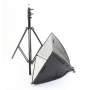 Set aus Dauerlicht mit Stativ ca. 2 Meter hoch und Softbox 60x40 cm (271229)