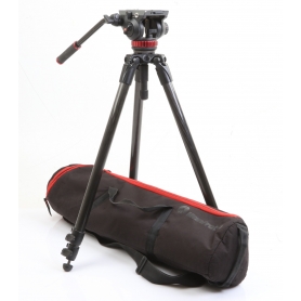 Manfrotto 535 MPRO Carbon Stativ mit MVH502AH Fluid Kopf (271236)
