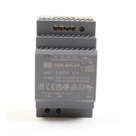Mean Well DDR-60G-24 Hutschienen-DC/DC-Wandler DIN-Rail 24V/DC 2,5A 60W 1 Ausgang (273893)