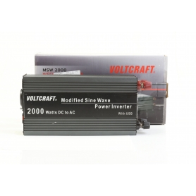 Voltcraft MSW 2000-24-G Wechselrichter Sinuswandler Schraubklemme Schutzkontakt-Steckdose silber (273903)