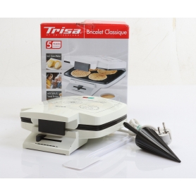 Trisa Bricelet Classique Waffeleisen Waffelautomat Bretzeli 1000W weiß (274509)