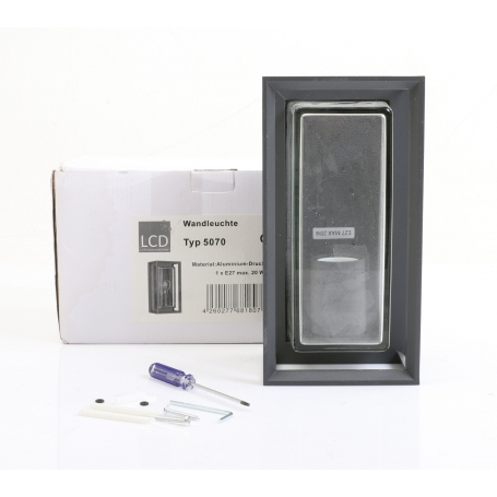 LCD Wandleuchte Typ 5070, 20W, E27, graphit (275168)