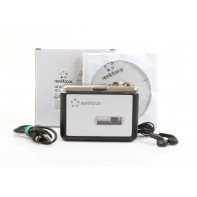 Renkforce RF-CP-170 Kassetten Digitalisierer Kassettenplayer Walkman Kopfhörer schwarz silber (275028)