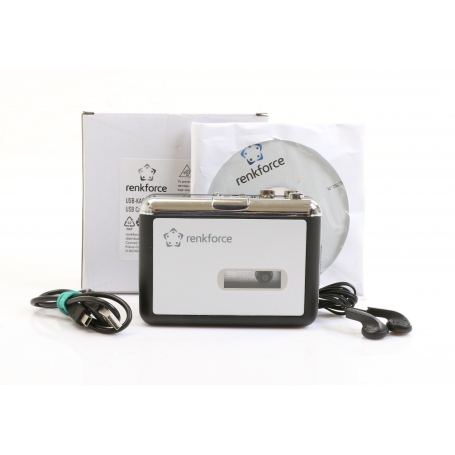 Renkforce RF-CP-170 Kassetten Digitalisierer Kassettenplayer Walkman Kopfhörer schwarz silber (275028)