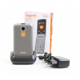 Gigaset GL590 2,8 Smartphone Handy Senioren-Klapp-Handy Notruftaste 32MB grau (275090)
