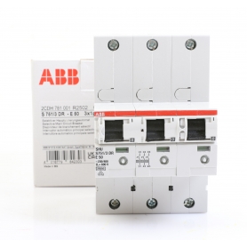 ABB S751/3DR-E 50 selektiver Haupt-Sicherungsautomat, E-Char., 50A, 25 kA, 3x1Polig (2CDH781001R2502) (275488)