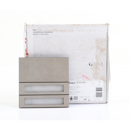 Gira 5532920 System 106 Ruftastenmodul Türstation 2fach edelstahl (275491)