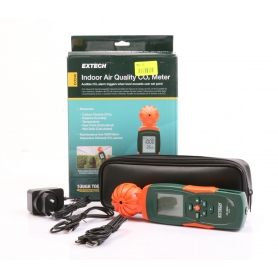Extech CO240 Kohlendioxid-Messgerät 0-9999ppm CO2 Temperatur Luftfeuchtigkeit 75ppm grün orange (275492)