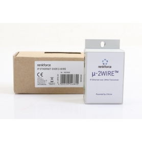 Renkforce RF-3395610 Netzwerkverlängerung LAN 2-Draht 300m Reichweite 200 MBit/s silber (275500)