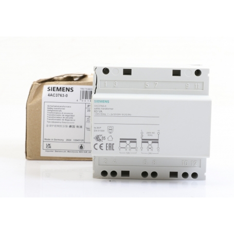Siemens Sicherheitstransformator, 63VA Primär AC (275583)