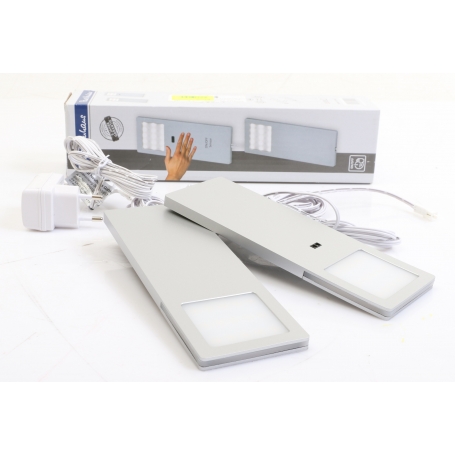 Paul Neuhaus Helena LED-Unterbauleuchte Schranklampe Küchen-Leuchte 2er Set 4 Watt warmweiß aluminium (275592)