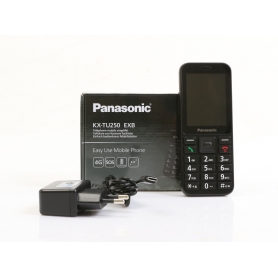 Panasonic KX-TU250 2,4" Senioren-Handy Mobiltelefon Notrufaste 1,2MP 4G Clear Voice schwarz (275598)