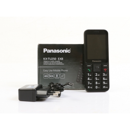Panasonic KX-TU250 2,4" Senioren-Handy Mobiltelefon Notrufaste 1,2MP 4G Clear Voice schwarz (275598)