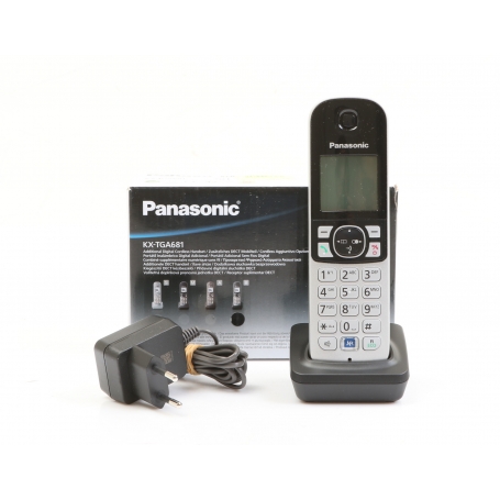 Panasonic KX-TGA681EXB DECT Mobiltelefon Erweiterungshandgerät Rufnummernanzeige schwarz silber (275622)