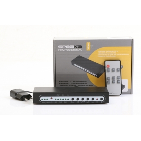 SpeaKa Professional 3 Port HDMI-Switch 3D Wiedergabe Fernbedienung 3840x2160 Pixel schwarz (275640)