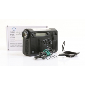 Renkforce RF-CR-200 Kofferradio Radio UKW MW KW Taschenlampe Solarpanel schwarz (275908)