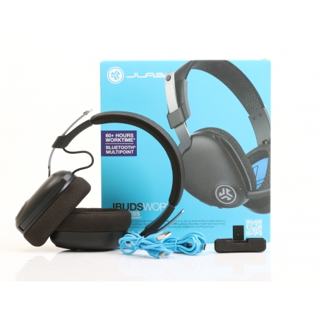 JLab JBuds Work Wireless Headphones Headset Kopfhöhrer kabellos schwarz (275918)
