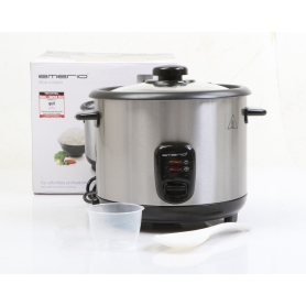 Emerio RCE-110118 Reiskocher Reisgarer 1,5 Liter 500W Antihaftbeschichtung Edelstahl schwarz (275097)