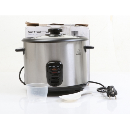 Emerio RCE-110118 Reiskocher Reisgarer 1,5 Liter 500W Antihaftbeschichtung Edelstahl schwarz (275099)