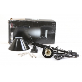 Brilliant Hobby Klemmleuchte Klemmbeleuchtung Tischleuchte 40W E27 230V schwarz (269352)