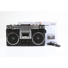 Silva Schneider PCR 1980 Kassettenradio Kassette Bluetooth USB UKW MW KW Aufnahmefunktion Mikrofon schwarz (274613)