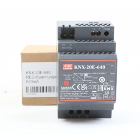 Mean Well KNX-20E-640 Hutschienen Netzteil Schaltnetzteil DIN-Rail KNX Drossel 30V/DC 640mA 19,2 Watt grau (275454)
