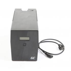 Green Cell UPS04 USV-Anlage Stromversorgung Überspannungsschutz Notstromversorgung 900 Watt 1500VA schwarz (274619)