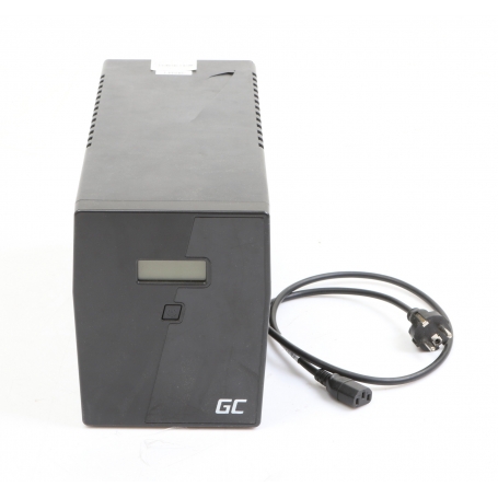Green Cell UPS04 USV-Anlage Stromversorgung Überspannungsschutz Notstromversorgung 900 Watt 1500VA schwarz (274619)