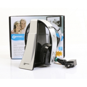 Geemarc CL7400 OPTI In Ear Kopfhörer Over Ear Headset TV Funk 125dB 1,4GHz grau (275686)