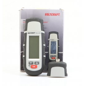 VOLTCRAFT FM-400 Materialfeuchte-Messgerät Holz Luft Feuchtigkeit Temperatur Einstichmessung schwarz (276260)
