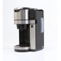 BEEM FRESH-AROMA-PURE Filterkaffeemaschine, 1100W, mit Mahlwerk, Glaskanne, edelstahl-schwarz (276432)