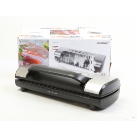 Steba VK 12 Double Seal Vakuumierer Vakuumiergerät Folienschweißgerät 120 Watt schwarz silber (276851)