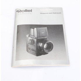 Rollei Gebrauchsanweisung Rolleiflex 6002 Hinweise zum Gebrauch (270213)