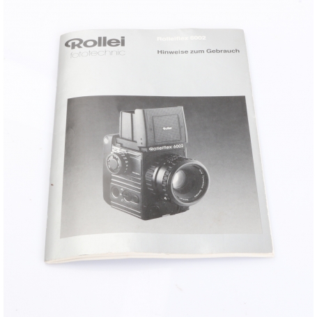 Rollei Gebrauchsanweisung Rolleiflex 6002 Hinweise zum Gebrauch (270213)