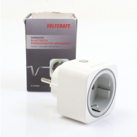 Voltcraft SEM6000 Energiekosten-Messgerät Stromverbrauchszähler Bluetooth Steckdose Datenexport TRMS Stromtarif weiß (276945)
