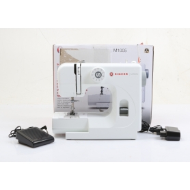 Singer M1005 Nähmaschine Freiarmnähmaschine automatische Einfädelfunktion weiß (277390)