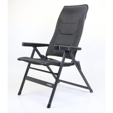Brunner Rebel Pro Campingstuhl Klappstuhl Gartenstuhl Lordosenstütze Rückenlehne verstellbar Gr. M schwarz (277231)