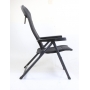 Brunner Rebel Pro Campingstuhl Klappstuhl Gartenstuhl Lordosenstütze Rückenlehne verstellbar Gr. M schwarz (277231)