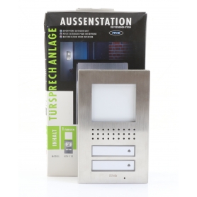 Vista Door m-e modern-electronics ADV-120.1 EG Türsprechanlage kabelgebunden Außeneinheit 2 Familienhaus Edelstahl (278006)