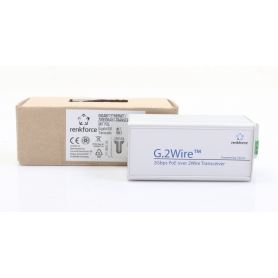 Renkforce RF-5230760 Netzwerkverlängerung 2-Draht 2000MBit/s PoE-Funktion 500m Reichweite silber (278010)