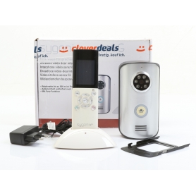 Sygonix SY-3396994 Funk Video-Türsprechanlage Türklingel Hausstation 2,4" LCD-Display 2,4GHz silber (278015)