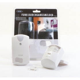 m-e modern-electronics DGF-100 Funk-Durchgangsmelder mit Bewegungsmelder weiß (278065)