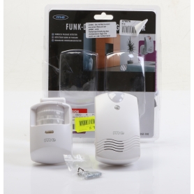 m-e modern-electronics DGF-100 Funk-Durchgangsmelder mit Bewegungsmelder weiß (278076)