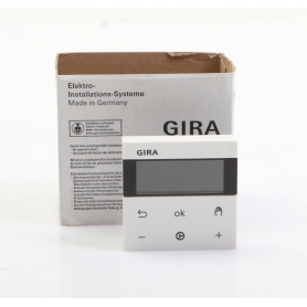 Gira 539303 System 3000 Raumtemperaturregler Display, System 55, reinweiß glänzend (278102)
